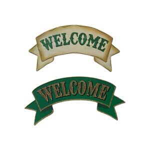 St Patrick’s Day Welcome Sign, Green Shamrock Banner Sign Set, Welcome Decor